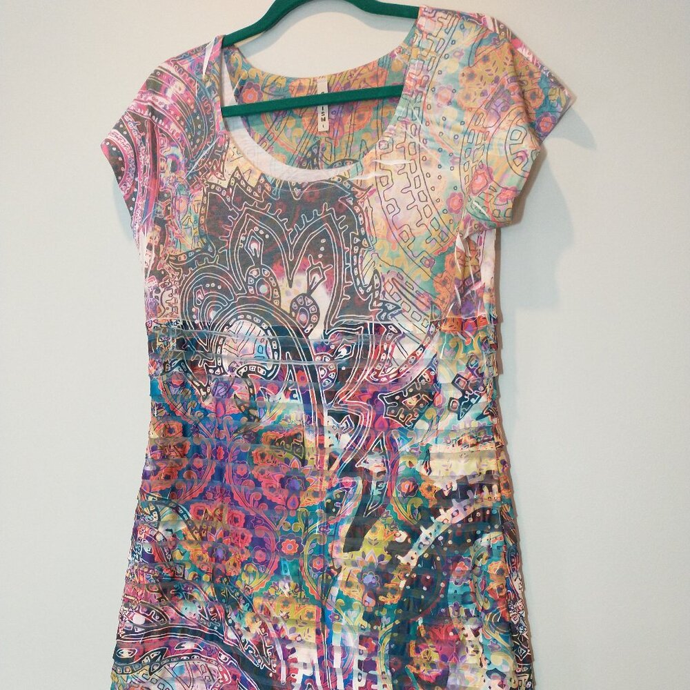 Cubism Tiered T-shirt Dress Size M